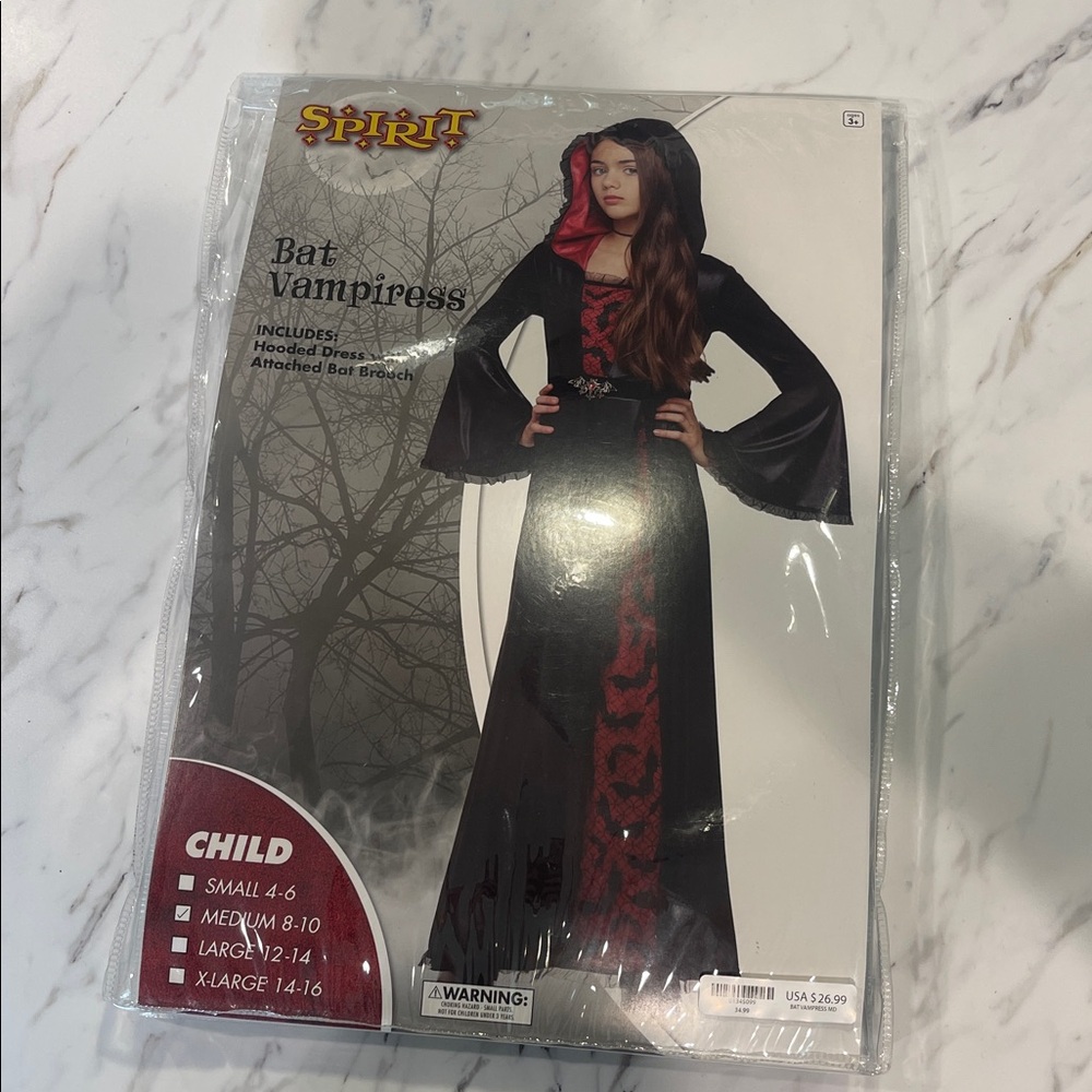 Spirit Black and Red Vampiress Costume